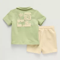 Little Stitch Baby Boys 3-pc. Short Set