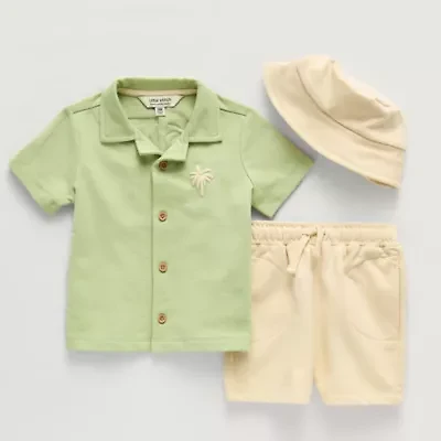 Little Stitch Baby Boys 3-pc. Short Set