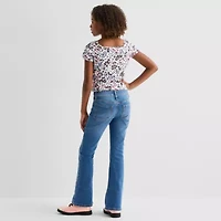 Thereabouts Little & Big Kid Girls Low Rise Flare Leg Jean
