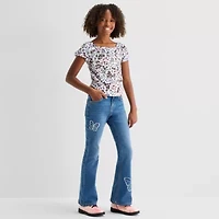Thereabouts Little & Big Kid Girls Low Rise Flare Leg Jean