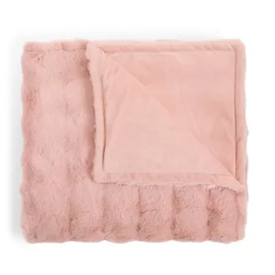 Regal Home Bubble Faux Fur 50x70 Washable Midweight Throw