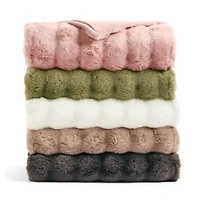 Regal Home Bubble Faux Fur 50x70 Washable Midweight Throw