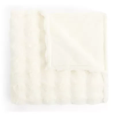 Regal Home Bubble Faux Fur 50x70 Washable Midweight Throw