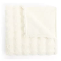 Regal Home Bubble Faux Fur 50x70 Washable Midweight Throw