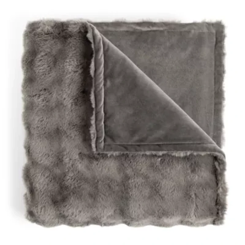 Regal Home Bubble Faux Fur 50x70 Washable Midweight Throw