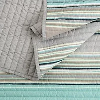 Home Expressions Reagan 3-pc. Stripes Quilt Set