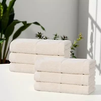 SUPERIOR® Milo Smart Twist Viscose Cotton Blend 6pc Hand Towel 6-pc. Quick Dry Bath Set