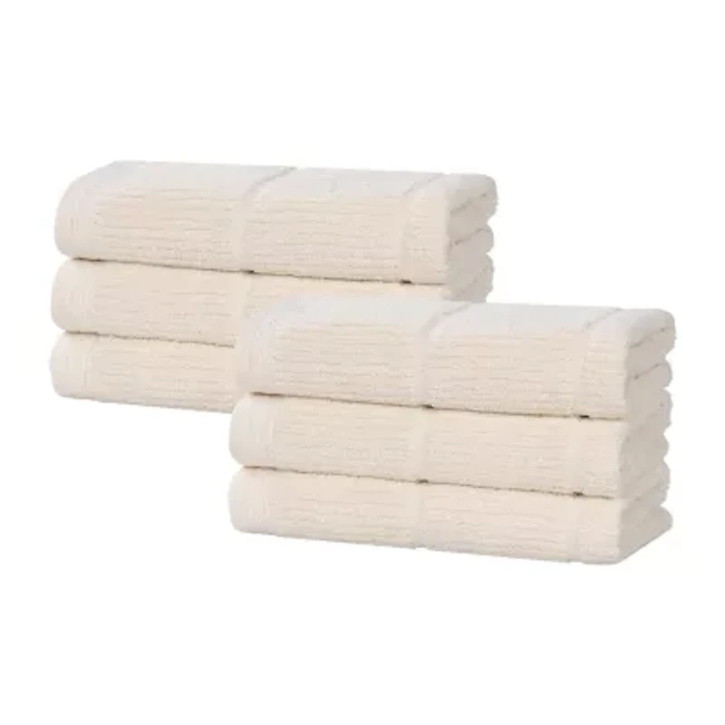 SUPERIOR® Milo Smart Twist Viscose Cotton Blend 6pc Hand Towel 6-pc. Quick Dry Bath Set