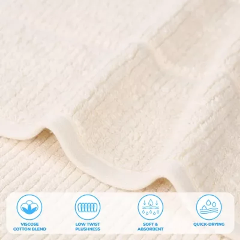 SUPERIOR® Milo Smart Twist Viscose Cotton Blend 6pc Hand Towel 6-pc. Quick Dry Bath Set