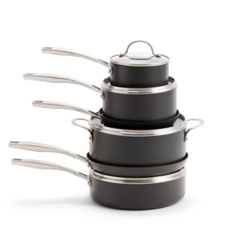 Cooks Hard Anodized Titanium Ceramic 10-pc. Cookware Set