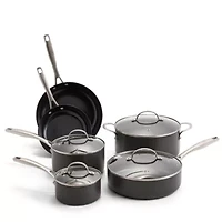 Cooks Hard Anodized Titanium Ceramic 10-pc. Cookware Set