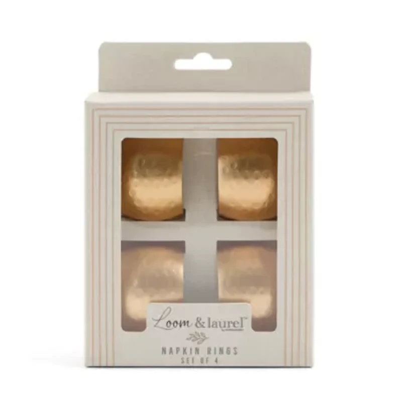 Homewear Hammered 4-pc. Napkin Rings