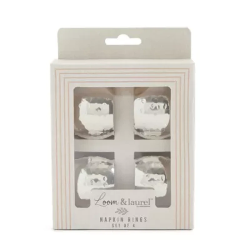 Homewear Hammered 4-pc. Napkin Rings