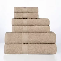 SUPERIOR® Miami 6pc Soft Durable Cotton Towel Set 6-pc. Quick Dry Bath