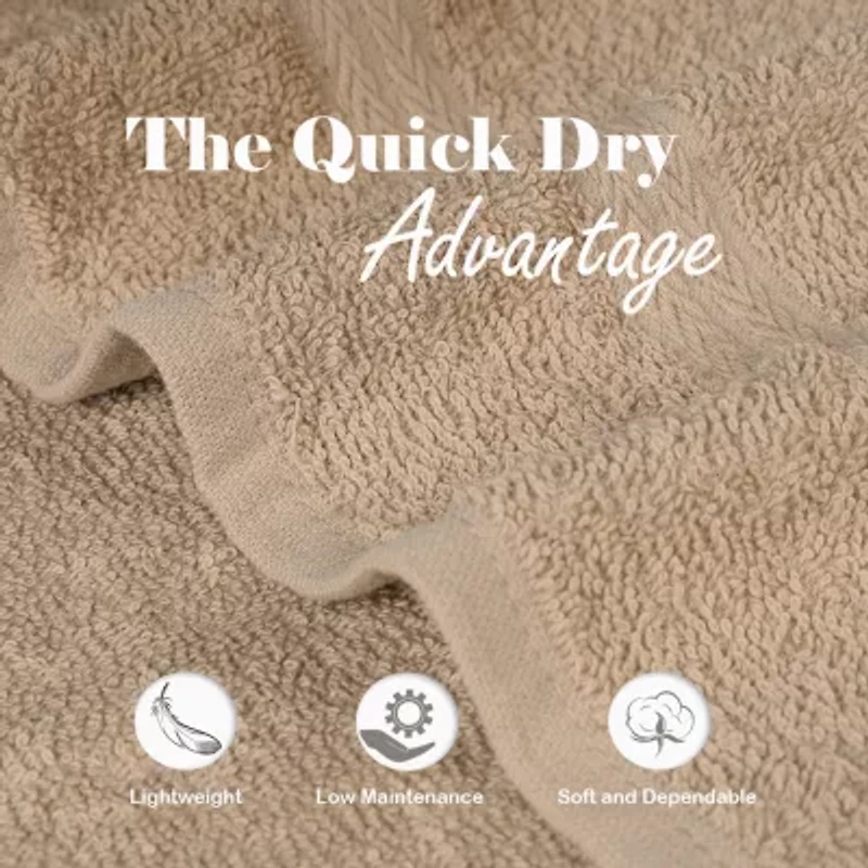 SUPERIOR® Miami 6pc Soft Durable Cotton Towel Set 6-pc. Quick Dry Bath