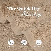 SUPERIOR® Miami 6pc Soft Durable Cotton Towel Set 6-pc. Quick Dry Bath