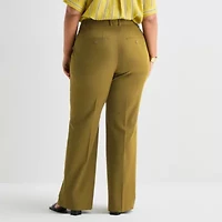 Worthington Plus Womens Modern Perfect Trouser