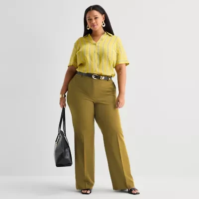 Worthington Plus Womens Modern Perfect Trouser