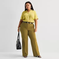 Worthington Plus Womens Modern Perfect Trouser