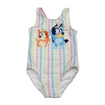 Little Girls Bluey Sleeveless One Piece Swimsuit