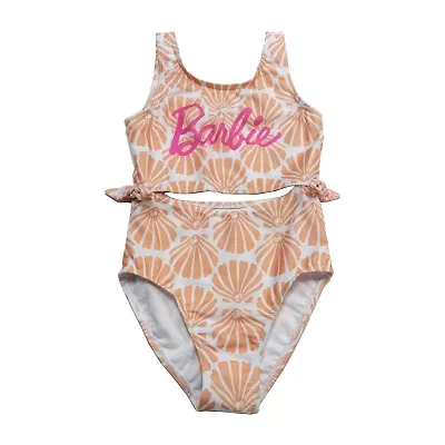 Little Girls Barbie Sleeveless One Piece Swimsuit