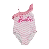 Little Girls Barbie Sleeveless One Piece Swimsuit