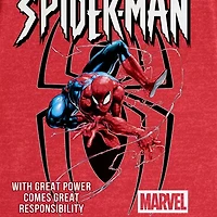 Mens Crew Neck Short Sleeve Regular Fit Spiderman Graphic T-Shirt