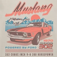 Mustang Mens Crew Neck Short Sleeve Classic Fit Big and Tall Graphic T-Shirt