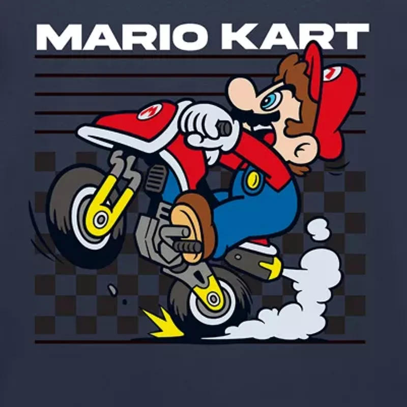 Mens Crew Neck Short Sleeve Classic Fit Super Mario Big and Tall Graphic T-Shirt