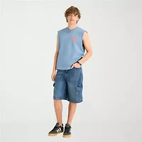 Arizona Mens Crew Neck Sleeveless Big and Tall Tank Top