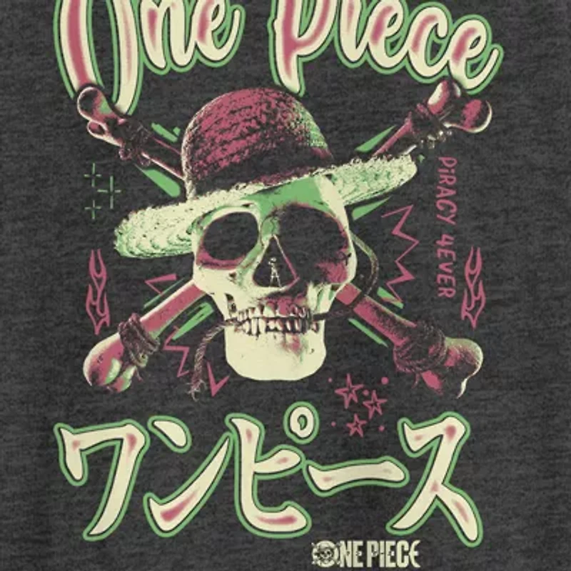 One Piece Mens Crew Neck Short Sleeve Classic Fit Big and Tall Graphic T-Shirt