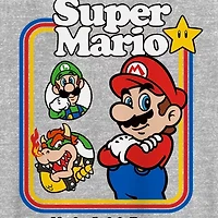 Novelty Mens Crew Neck Short Sleeve Classic Fit Super Mario Big and Tall Graphic T-Shirt