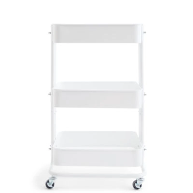 AEROPOSTALE 3 Tier Rolling White Utility Cart