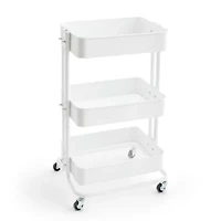 AEROPOSTALE 3 Tier Rolling White Utility Cart