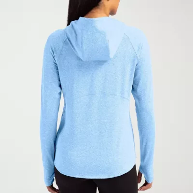 CUTTER & BUCK® Womens Hooded Long Sleeve Quarter-Zip Pullover