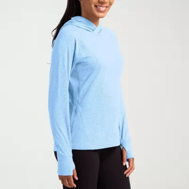 CUTTER & BUCK® Womens Hooded Long Sleeve Quarter-Zip Pullover