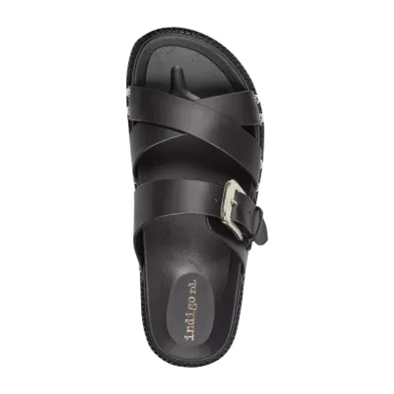 Indigo Rd. Womens Adjustable Strap Footbed Sandals