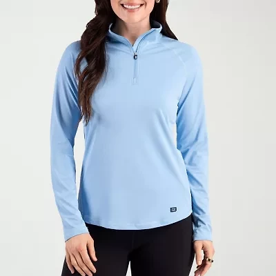 CUTTER & BUCK® Womens Mock Neck Long Sleeve Quarter-Zip Pullover