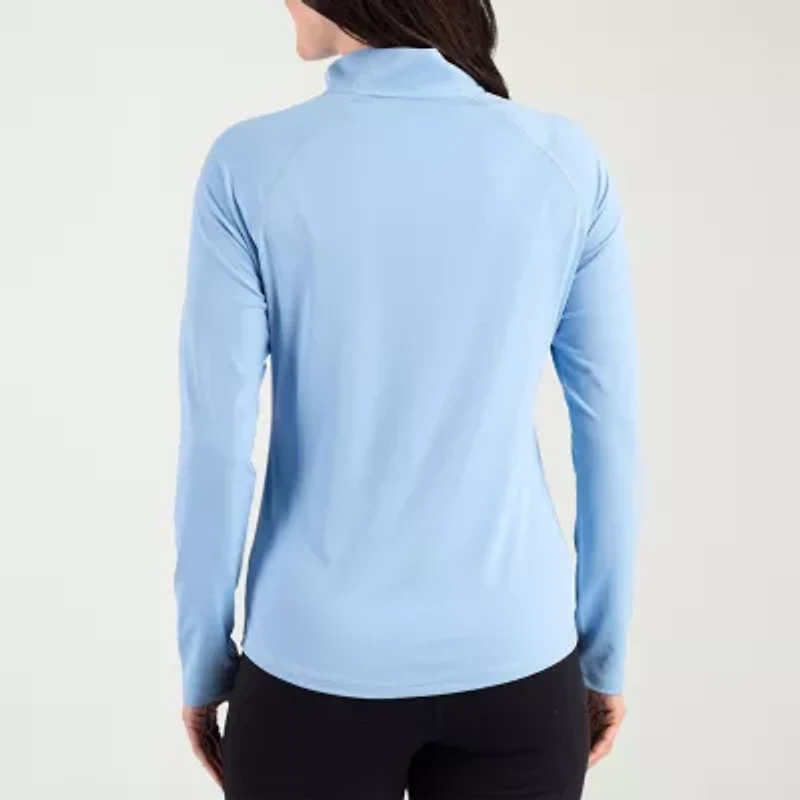 CUTTER & BUCK® Womens Mock Neck Long Sleeve Quarter-Zip Pullover