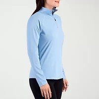 CUTTER & BUCK® Womens Mock Neck Long Sleeve Quarter-Zip Pullover