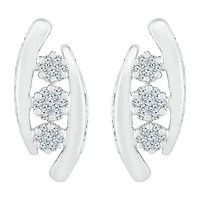 Womens / CT. T.W. Natural White Diamond 10K White Gold Drop Earrings