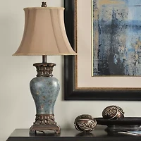 Stylecraft Blue And Bronze Table Lamp