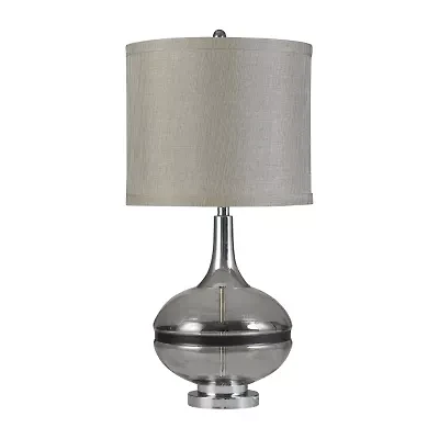 Stylecraft 16 W Elyse Smoke Glass Table Lamp