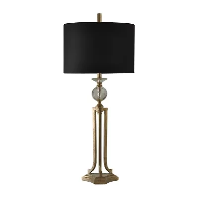 Stylecraft 16 W Vintage Gold Crystal Table Lamp
