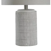 Stylecraft Joni Distressed Gray And White Steel Table Lamp
