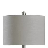 Stylecraft Joni Distressed Gray And White Steel Table Lamp