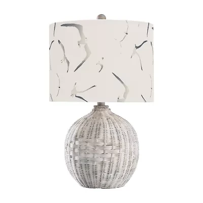 Stylecraft 12.75 W Natural With Wash Rattan Table Lamp