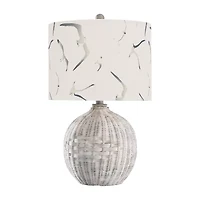 Stylecraft 12.75 W Natural With Wash Rattan Table Lamp