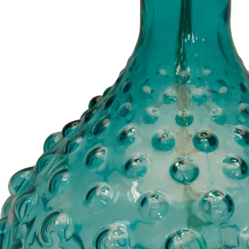 Stylecraft 10 W Blue & Off-White Glass Table Lamp