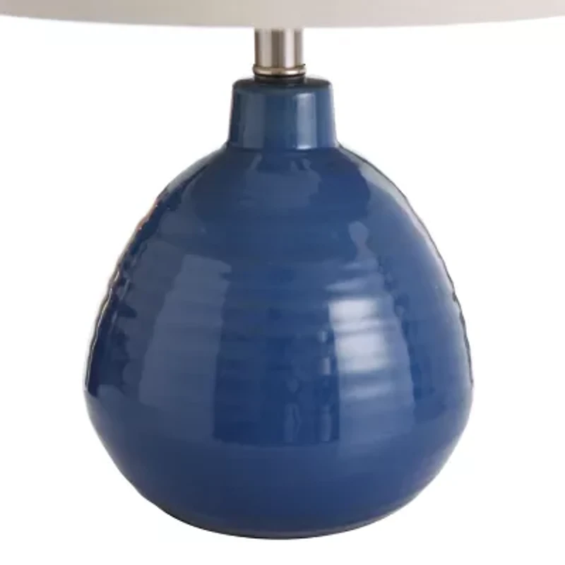 Stylecraft 12 W Sailor Navy Blue Ceramic Table Lamp